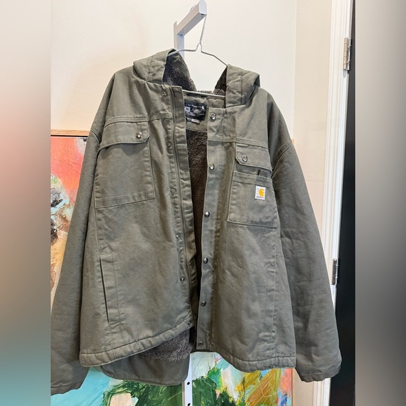 Carhartt MEN'S SHERPA-LINED UTILITY JACKET - RELAXED FIT - WASHED DUCK - Picture 5 of 8